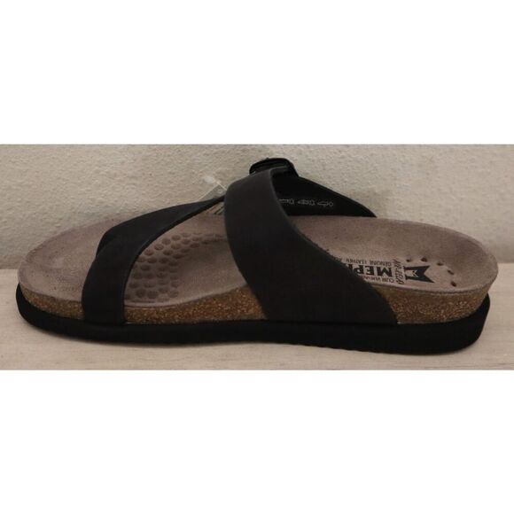 Mephisto Women's Sz 37 US 7 Black Nubuck Leather Helen Sandals - Picture 8 of 14